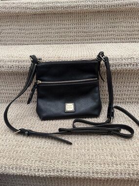 Dooney & Bourke Black Pebbled Leather Small Crossbody